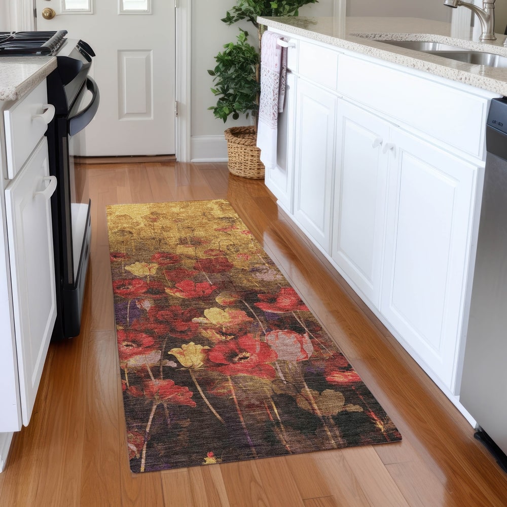Premium Washable Super Soft Modern Floral Mayfield Rug