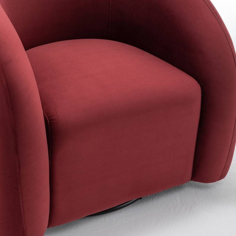SEYNAR Modern Glam Velvet 360 Degree Swivel Accent Armchair with Tufted Back Set of 2
