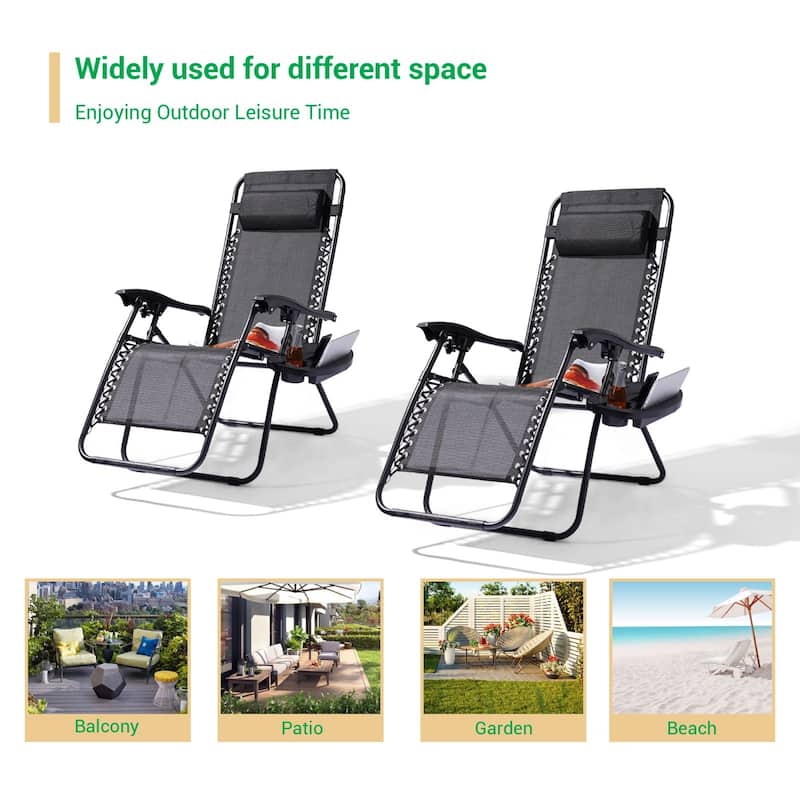 LIVOOSUN Zero Gravity Patio Chairs (Set of 2)