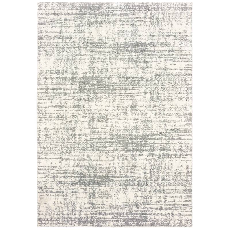 Style Haven Pilo Ivory and Taupe Distressed Area Rug - 7'10" x 10'10" - Cream/Grey - Runner/Rectangle