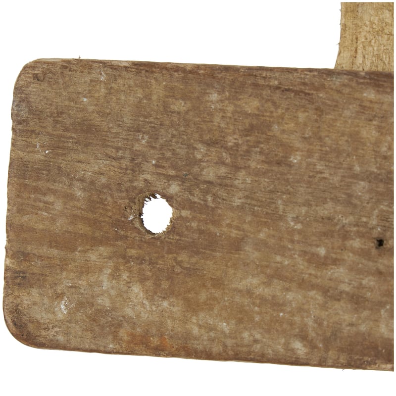 Wood Handmade Live Edge Lake Sign 3 Hanger Home Wall Hook with Metal Accents - Brown - Roche River Decor