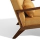 preview thumbnail 58 of 161, 25" W Mid Century Upholstered Wood Accent Chair with Pillow
