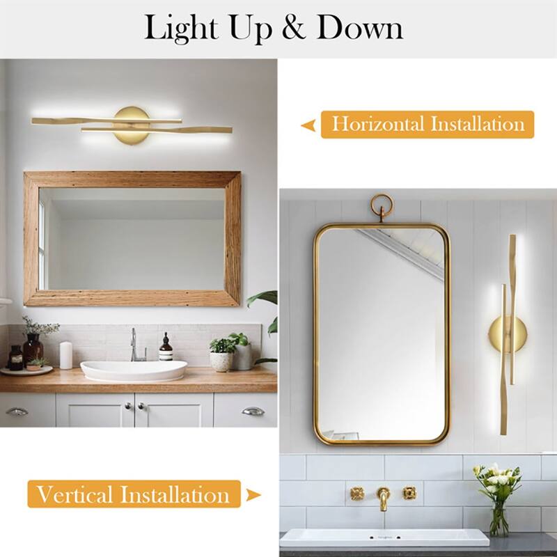 23.6-in 2-Light Minimalist Linear LED Vanity Light