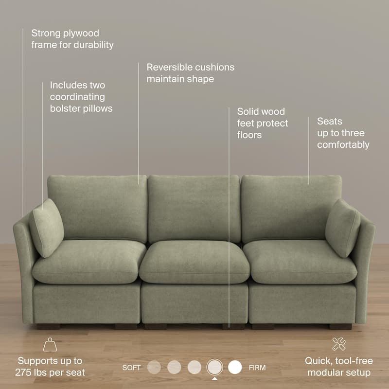 Bush Home Sienna Modular 3-Seater Sofa