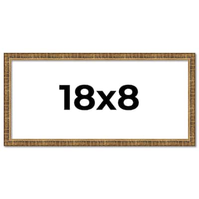 18x8 Frame Gold Kingsley Distressed Solid Wood Picture Frame Width