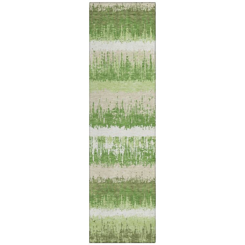 Machine Washable Indoor/ Outdoor Abstract Ombre Chantille Rug