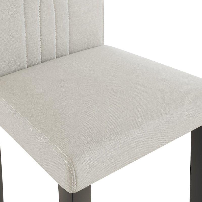 VECELO Upholstered Dining Chairs Set of 4 Modern Fabric and High Back & Solid Wood Legs Parson Dining Chairs (Set of 4)