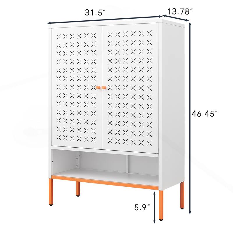 Versatile Double Door Shoe Cabinet with Innovative Design for Optimal Storage