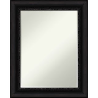 Petite Bevel Bathroom Wall Mirror Parlor Black Frame Parlor Black