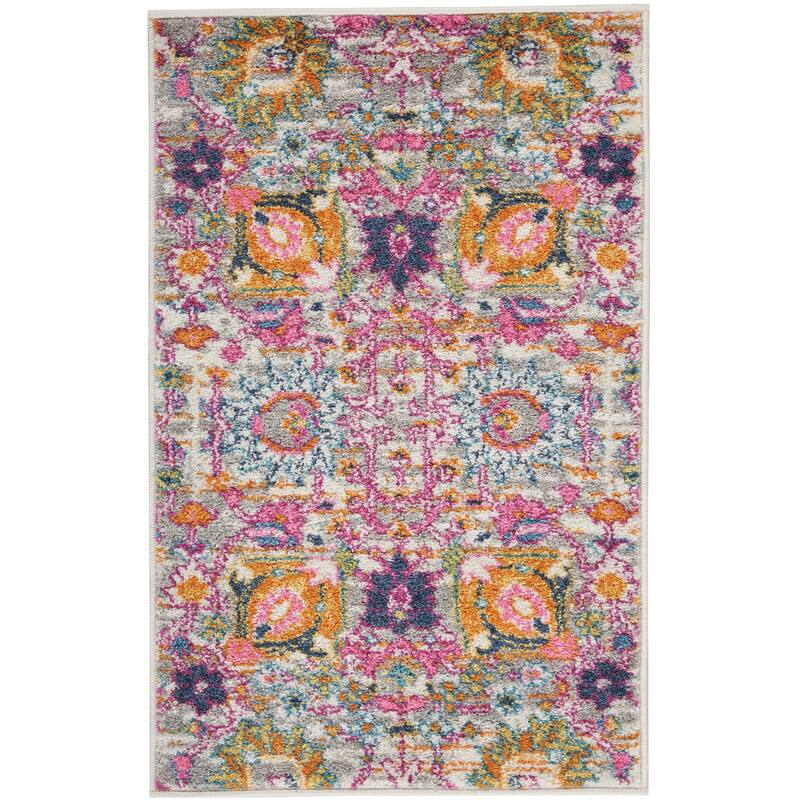 Nourison Passion Boho French Country Floral Area Rug.