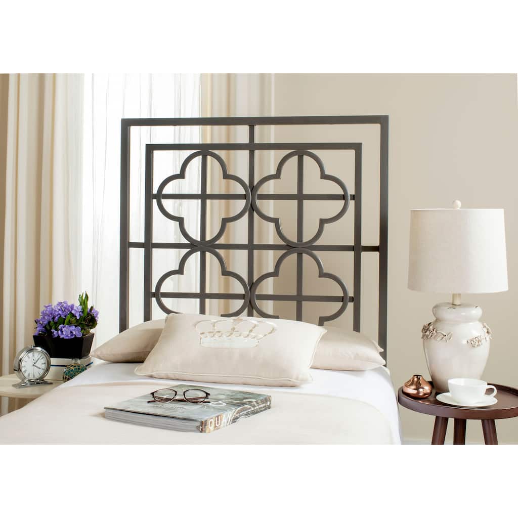 SAFAVIEH Ilona French Metal Quatrefoil Headboard