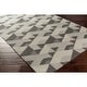 preview thumbnail 9 of 8, Hand Woven Bollinger Wool Area Rug - 2' 6" x 8' Charcoal