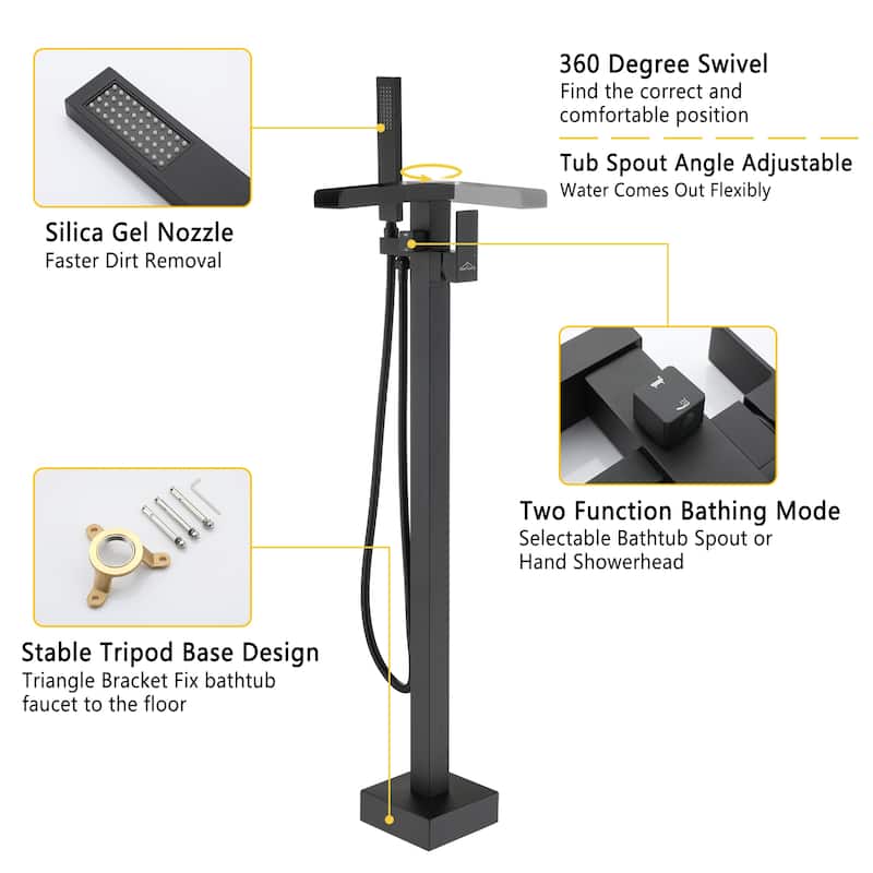 Freestanding Bathtub Faucet with Hand Held Shower