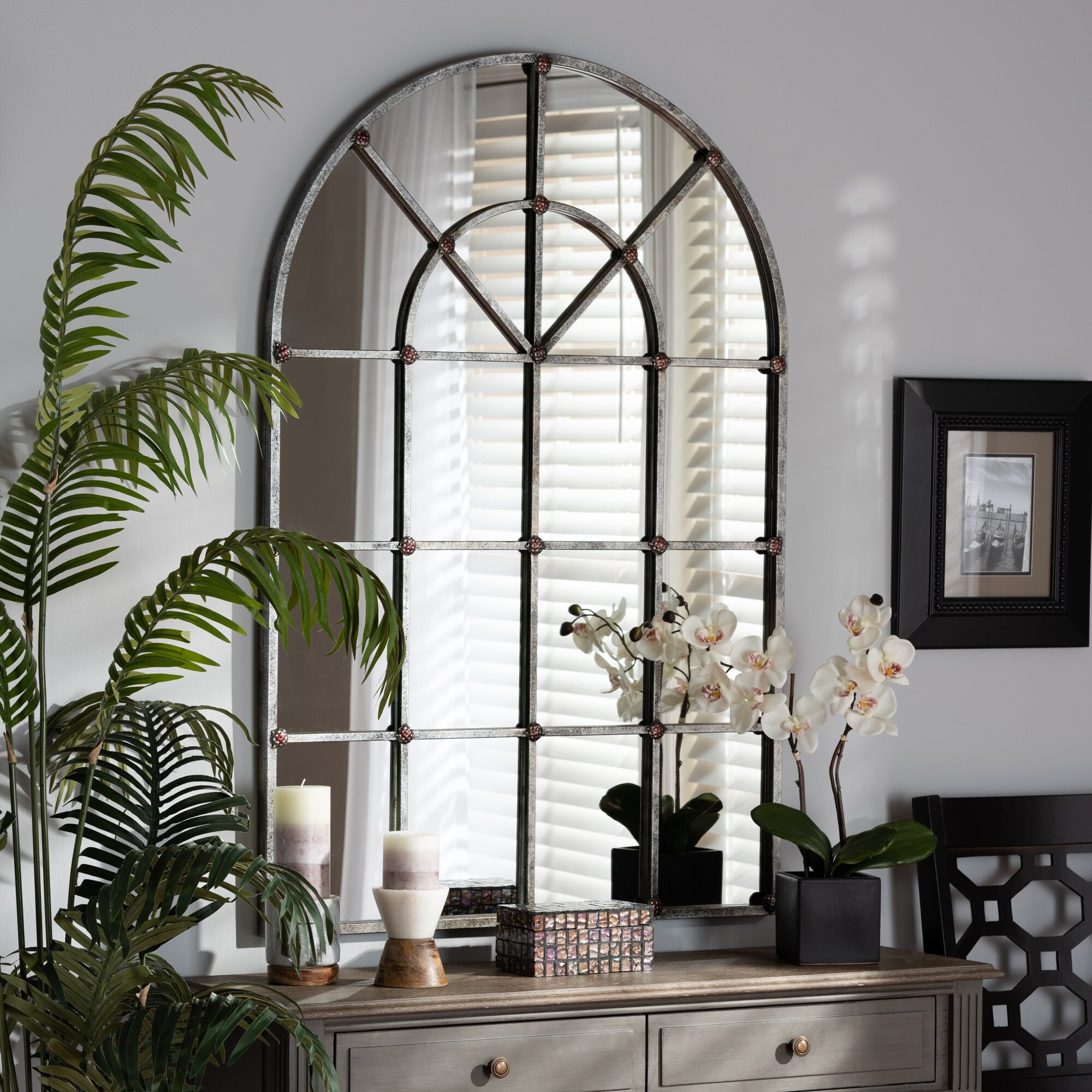 Shop Newman Vintage Farmhouse Antiquearched Window Accent Wall