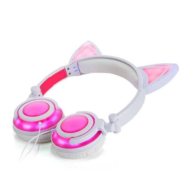 Shop Techcomm K8 Pointy Cat Ear Led Headphones With Glowing And