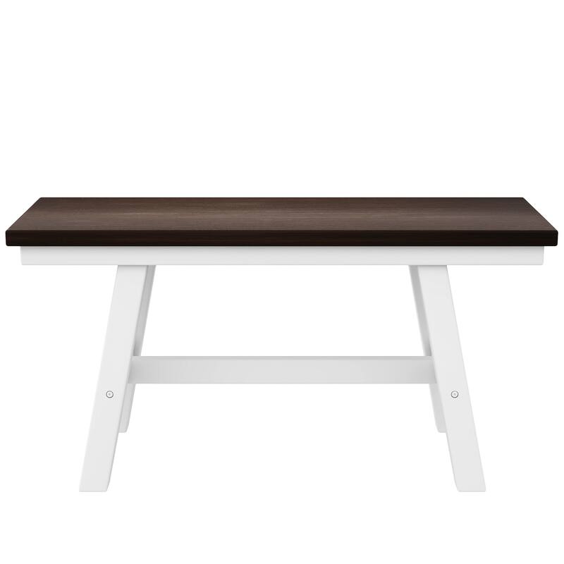 6-Piece Dining Table Set with Sturdy Rubberwood and Multifunctional Chairs and Bench for Family Meals