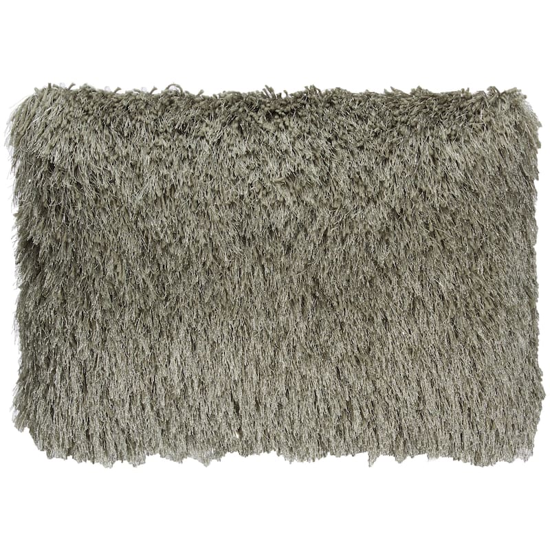 Mina Victory Shag Solid Glam Throw Pillow