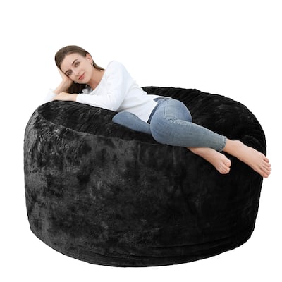 Storage Bean Bag Chair Cover (No Filler) for Kids and Adults, Soft Stuffable Bean Bag for Organizing Children Plush Toys