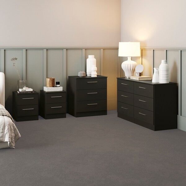 Kappesberg 4-Piece Bedroom Set, One 6-Dresser, One 3-Drawer Chest