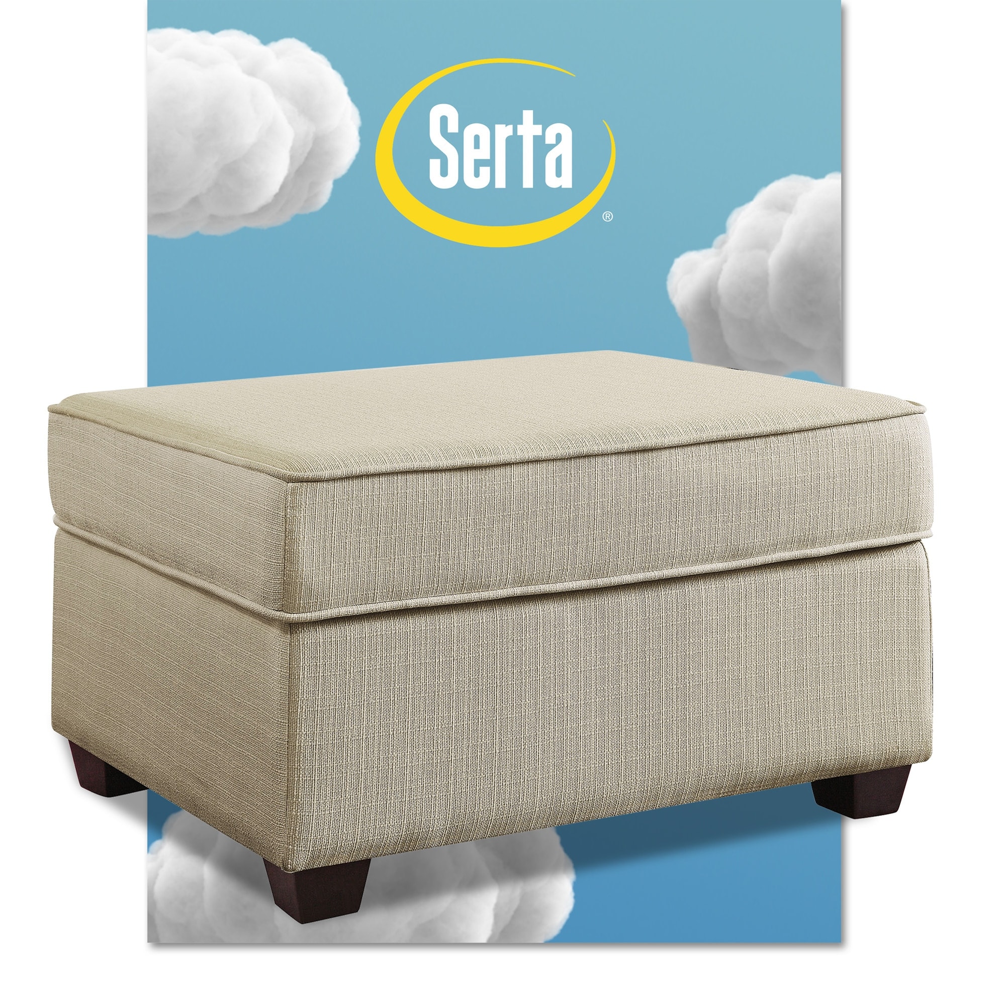 Serta olin ottoman with outlet storage