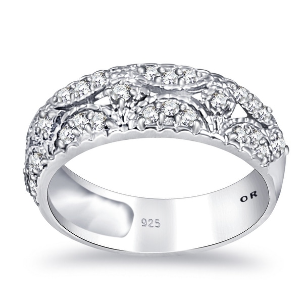 moissanite silver engagement rings