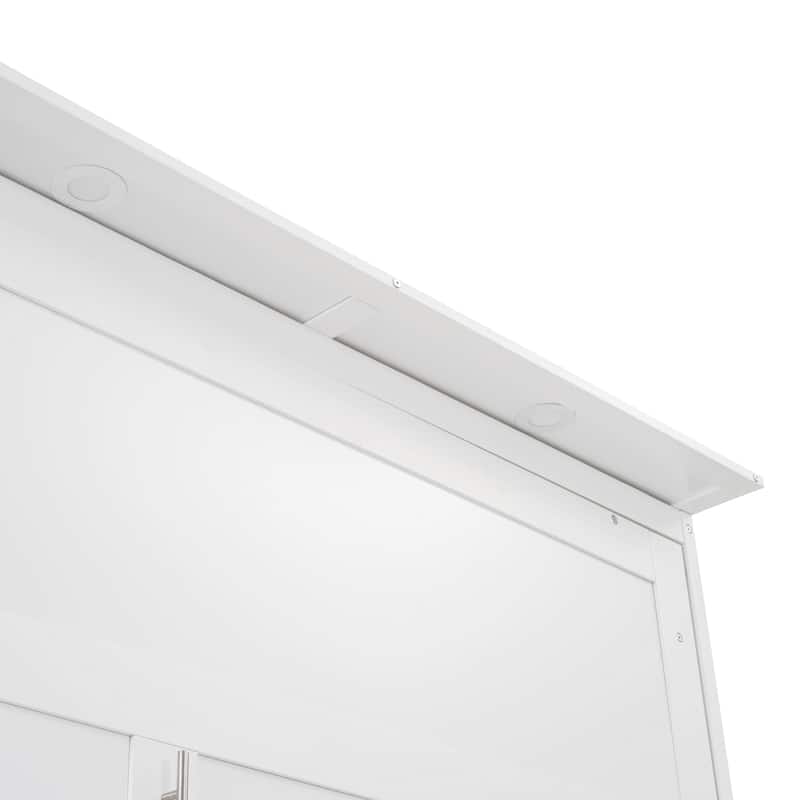 Queen Size Smart Murphy Bed - Space-Saving Wall Bed with Shelves, Drawers and LED Lights