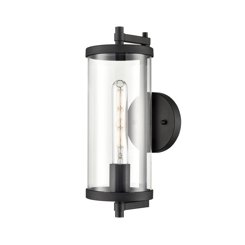 Millennium Lighting Beckham 1 Light Outdoor Wall Sconce in Textured Black - 14  Inch