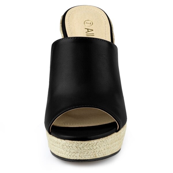open toe platform mules