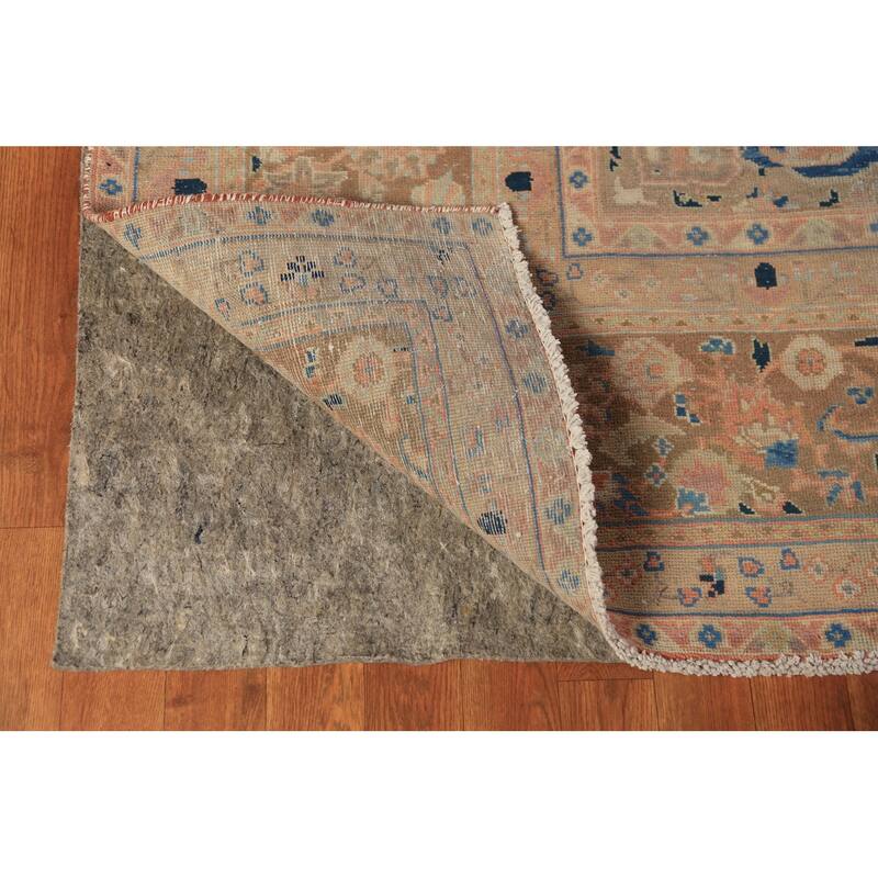 Orange Mashad Persian Area Rug Hand-Knotted Wool Carpet - 9'5"x 12'5"