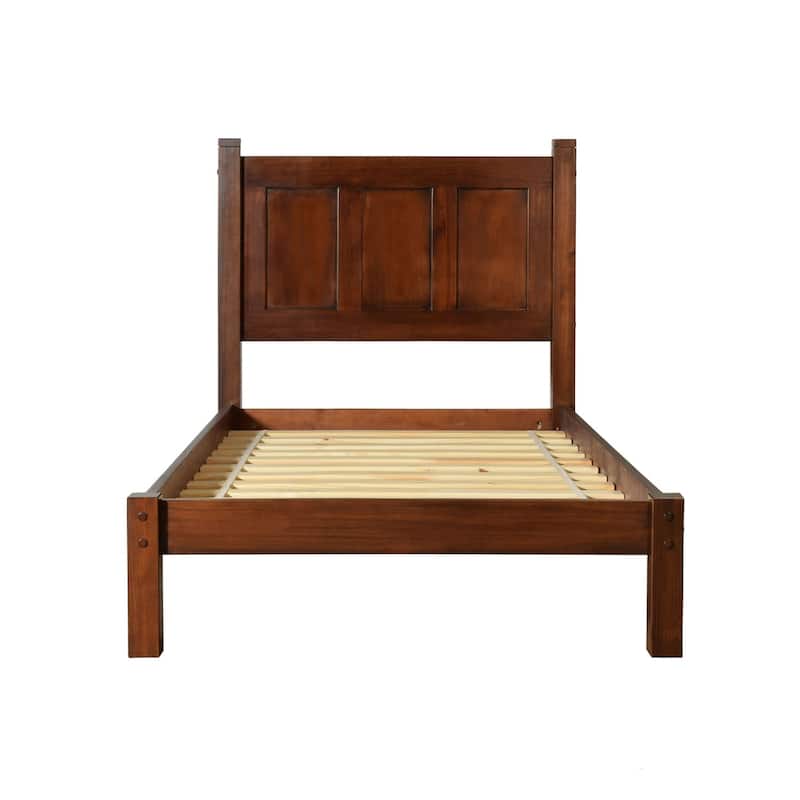 Grain Wood Furniture Shaker Solid Wood Panel Platform Bed - Cherry - Twin