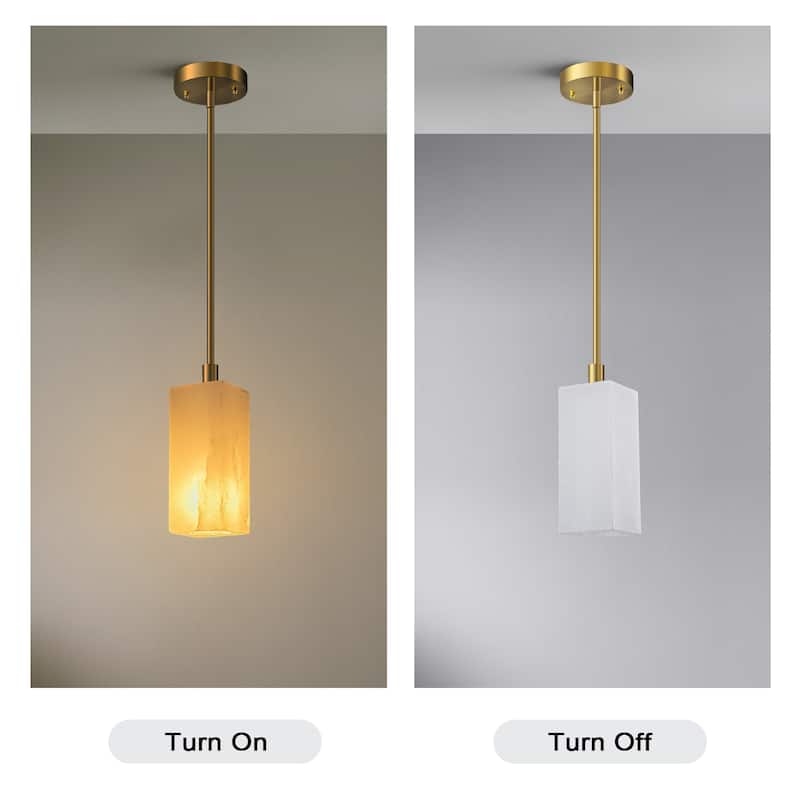 FTL Alabaster Pendant Lights Kitchen Island Gold Marble Hanging Light