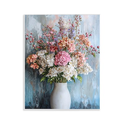 Stupell Hydrangea Vase Still Life Wall Plaque Art Design By Franklyn Gregory