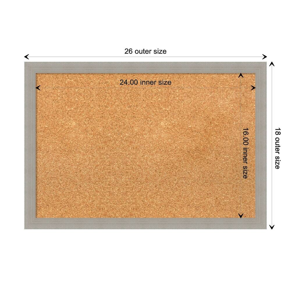 Woodgrain Stripe Wood Framed Natural Corkboard Bulletin Board