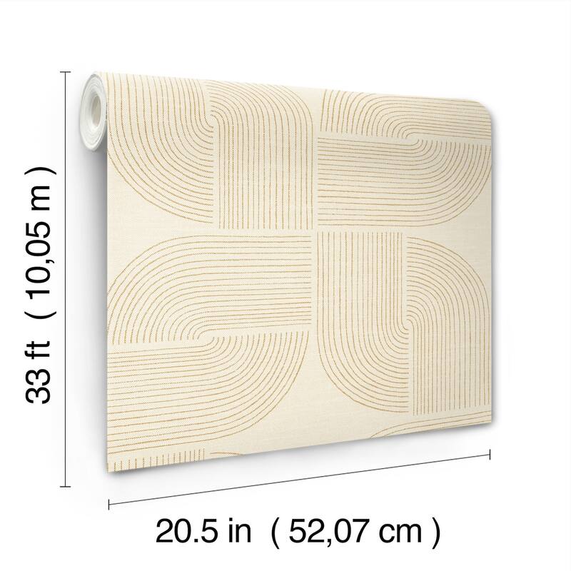 A-Street Prints Savoye Wheat Spiral Arches Wallpaper