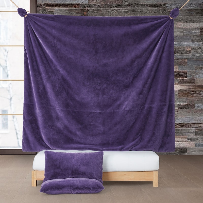Chunky Bunny Some Like It Cold - Coma Inducer® Oversized Duvet Cover Set - Dark Purple