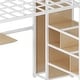 preview thumbnail 16 of 15, White Loft Bed with Desk and Storage Wardrobe,Twin Size