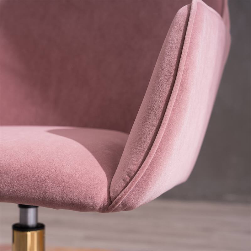 Velvet Adjustable Height Home Office Swivel Chair with Universal Wheel