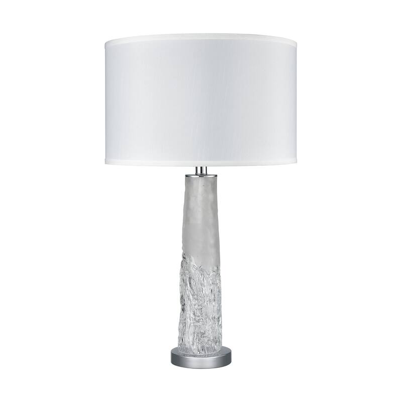 Elk Home Juneau Clear With Pure White Shade 1 Light Table Lamp