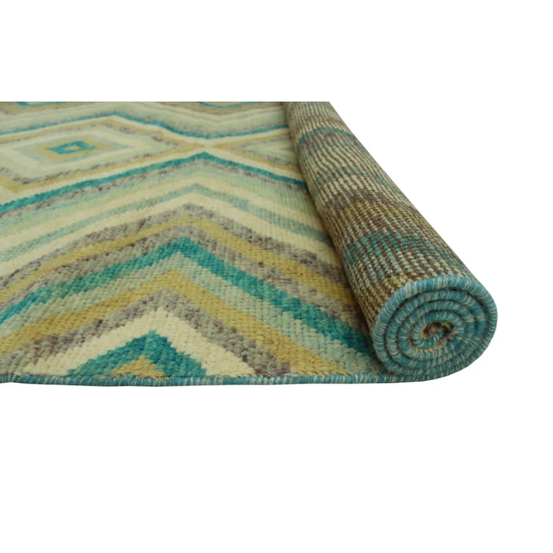 Balochi Adisa Ivory/Green Rug - 3'10" x 6'2"