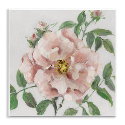 Stupell Traditional Single Pink Blossom Wall Plaque Art Design By Sally Swatland