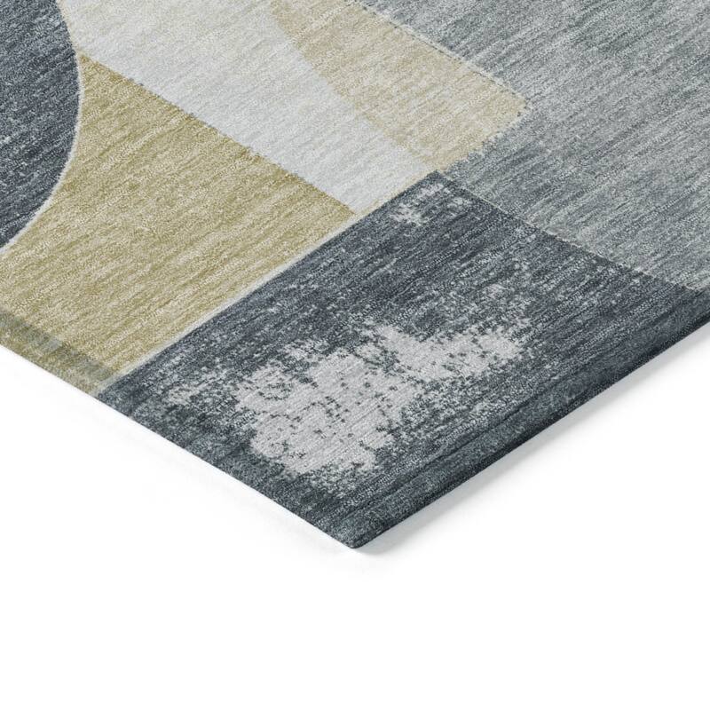 HomeRoots Geometric Modern Rectangle Outdoor Rug