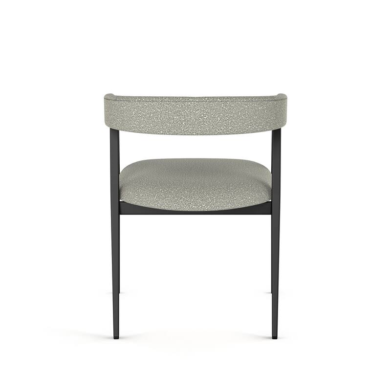 Amisco Caris Upholstered Dining Chair with Arms and Metal Legs