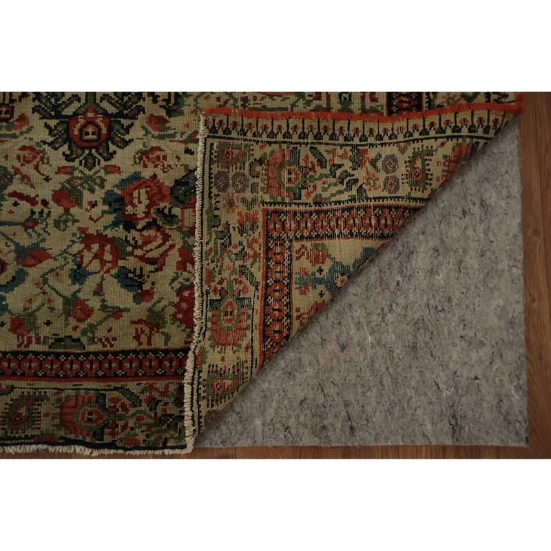 Hand Knotted Oriental 100% Wool Carpet Traditional Floral Beige & Ivories Senneh Area Rug - 6' 2'' X 3' 9''