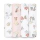 preview thumbnail 1 of 2, aden + anais essentials cotton muslin swaddle blanket 4 pack disney princess