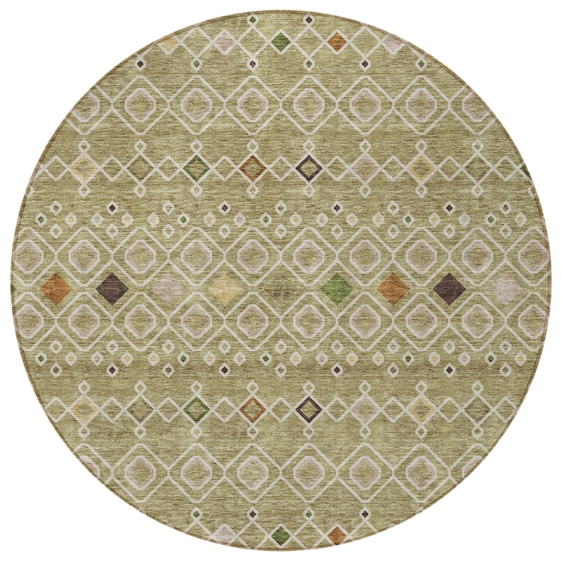 HomeRoots Geometric Modern Rectangle Outdoor Rug