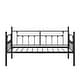 preview thumbnail 27 of 34, VECELO Roman Column Daybed 79" Iron Frame Space Saving Daybed Set with Rolling Trundle for Guest Teen Room Black or White