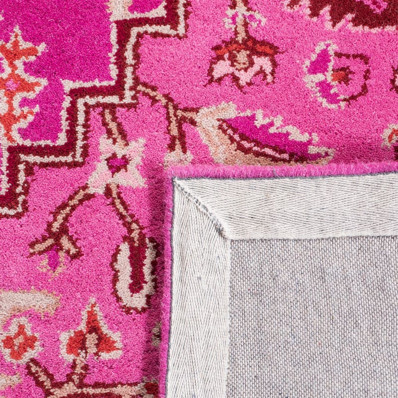 SAFAVIEH Handmade Bellagio Gracia Modern Oriental Wool Rug - Red/Pink - 5' Square