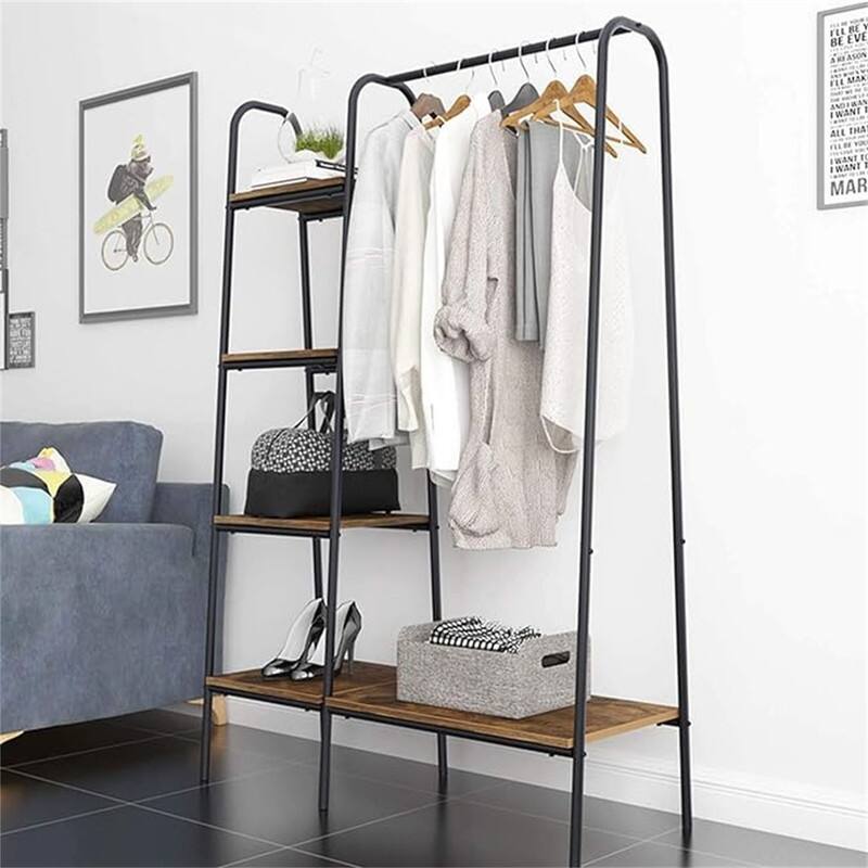 Free-Standing Garment Clothing Racks - 15.75"D x 59"W x 39.4"H