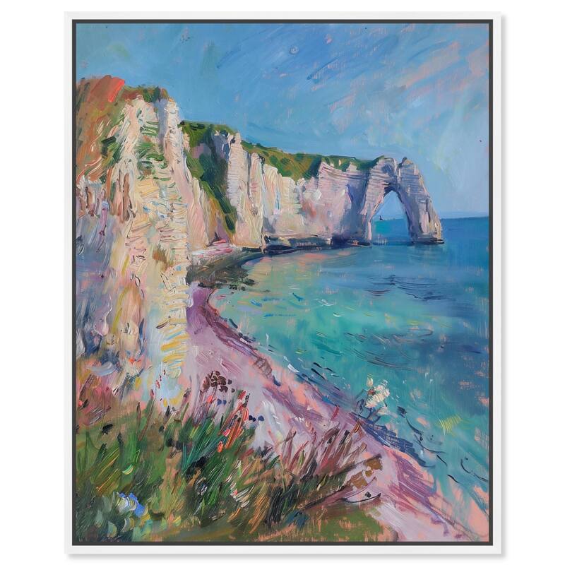 Cliffs of Etretat Canvas by Art Remedy - White - 30" x 36"