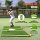 preview thumbnail 2 of 5, Baseball Softball Hitting Batting Mat with Tightening Rope - 10' x 3.8'